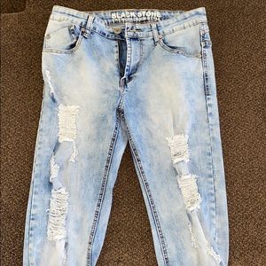 Men’s Skinny Jeans Denim Black Stone